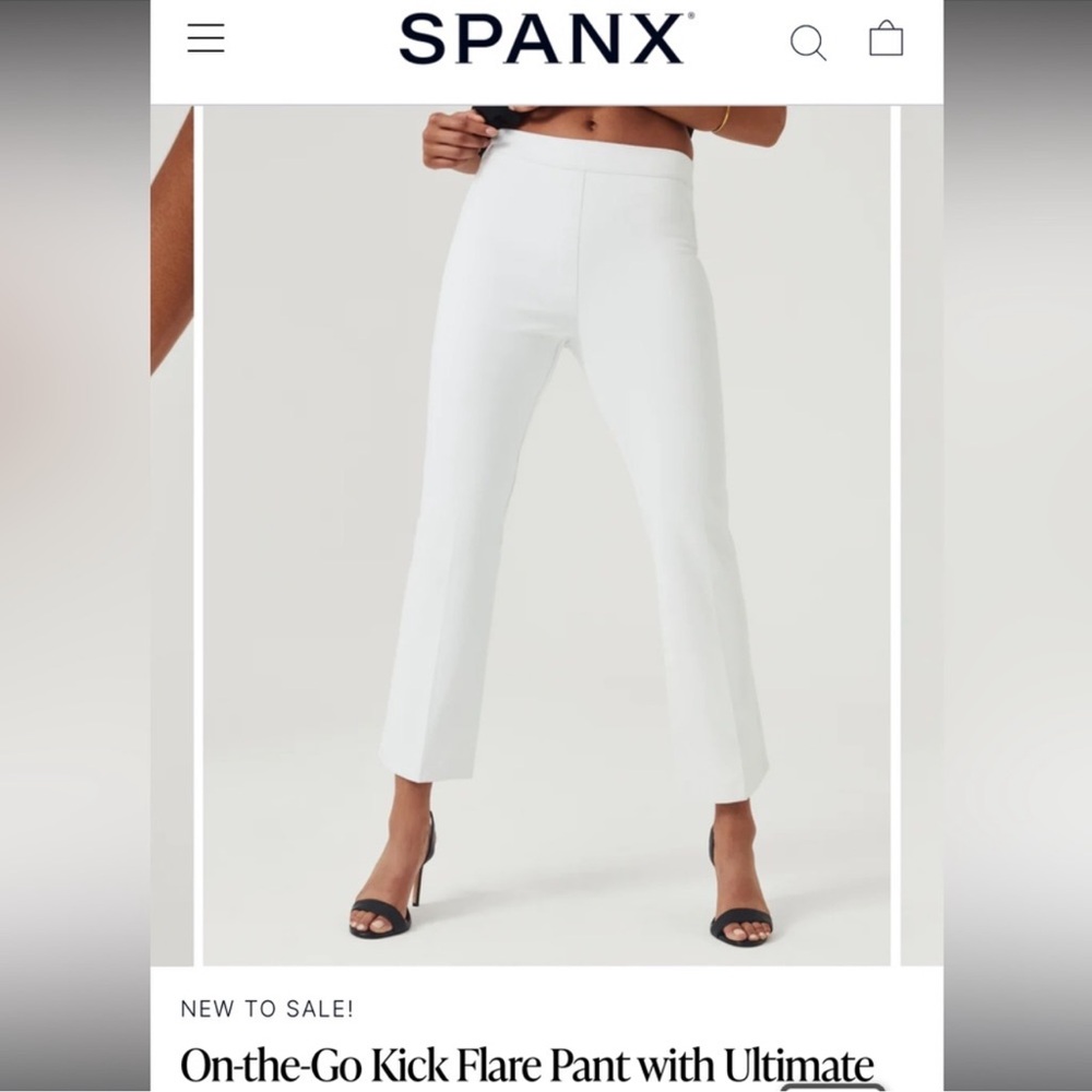 SPANX Women's Crisp White Flare Pants
